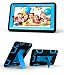 Fire 7 case, Fire 7 2015 case, Asstar 3 in 1 Hybrid Shockproof Impact Resistant Armor Kickstand Defender Protection Case for Amazon Fire Tablet (7 inch Display, 2015 Release Only) (Black azure)