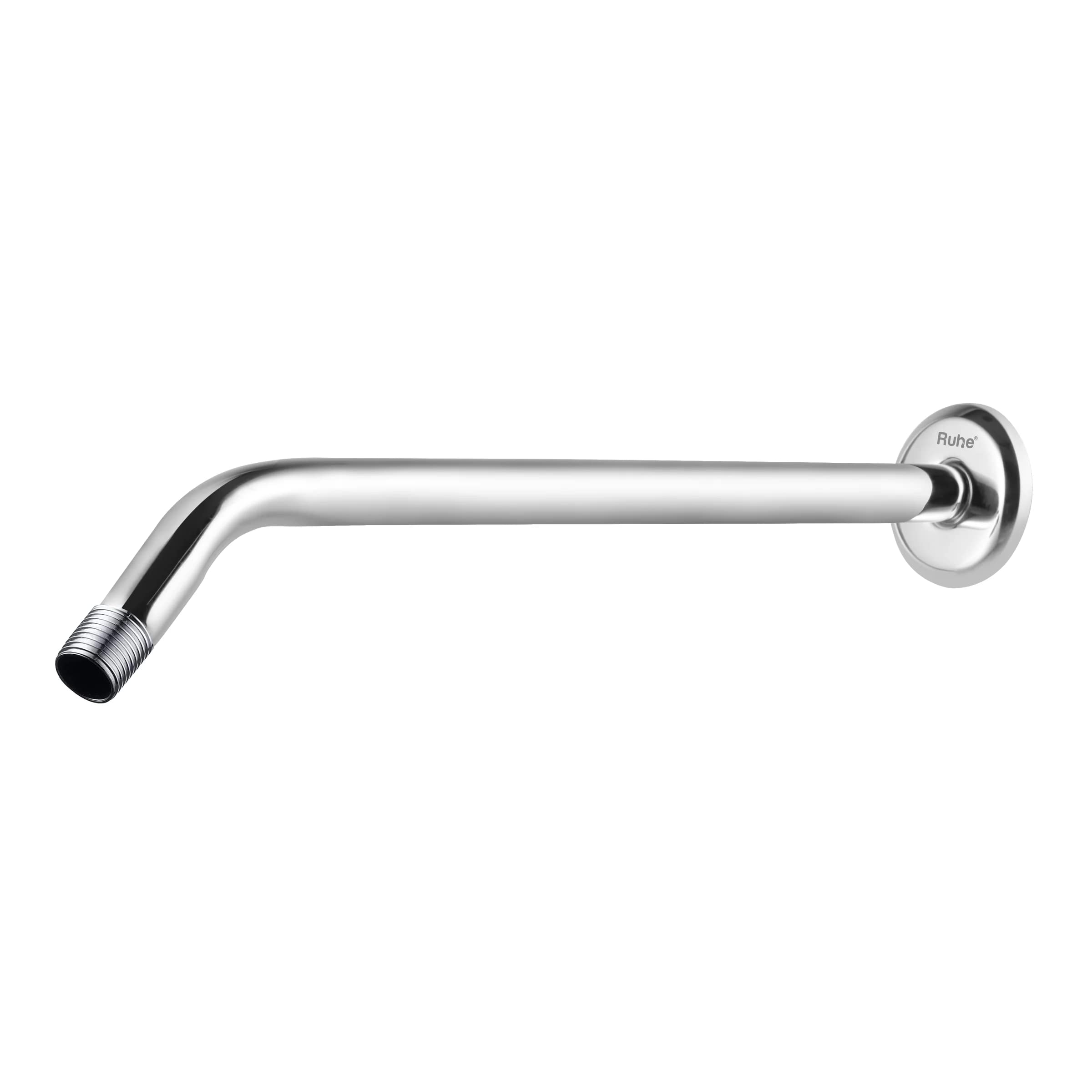 Ruhe 18 inches Round Half Bend Shower Arm|18 inches Premium Stainless Steel Wall Mount Shower Holder| Showerhead Arm for Shower Area