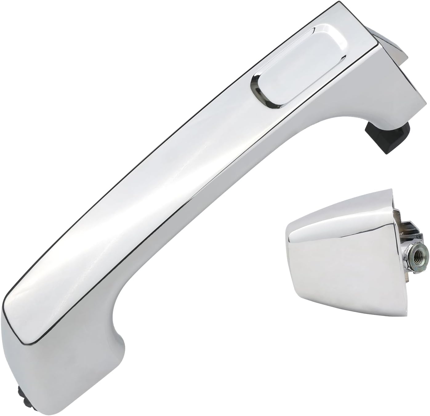 APPERFiT New Exterior Door Handle w/End Cap 15794315 15932907 Chrome for Front & Rear Door, Left Driver & Right Passenger Side Compatible with Hummer H3 H3T 2006 2007 2008 2009 2010 Door Parts