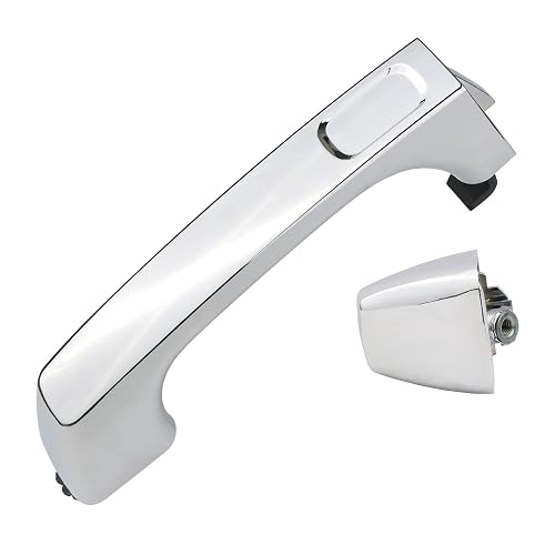 APPERFiT Exterior Door Handle w/End Cap 15794315 15932907 Chrome for Front or Rear Door, Left Driver or Right Passenger Side Compatible with Hummer H3 H3T 2006 2007 2008 2009 2010 Door Parts