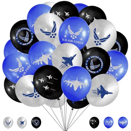 Ballons armée de l'air pour décoration de fête d'anniversaire lot de 48 pièces en latex