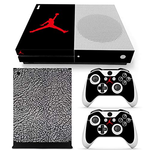 Xbox One S Whole Body Vinyl Skin Sticker Decal Cover for Console and Controllers - Jordan Black Cement