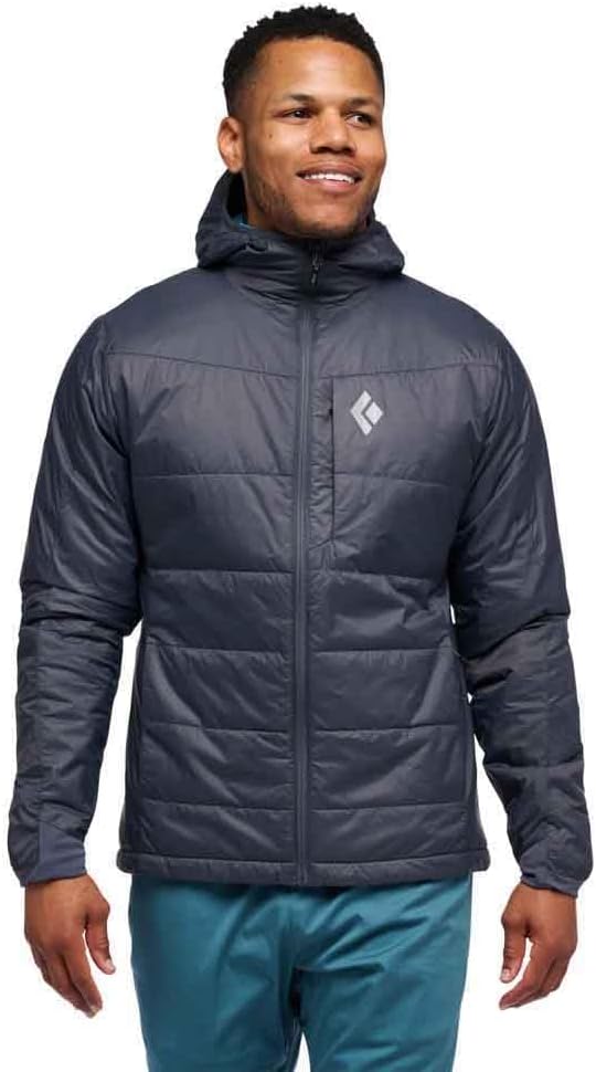 BLACK DIAMOND Men’s Solution 2.0 Hoody | Stretch Fleece Insulated Midlayer | Breathable Lightweight Climbing & Alpine Layer