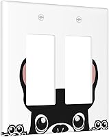 Vista 36 de Cubierta decorativa para interruptor de luz dúplex de 1 banda, placa frontal eléctrica, placa de receptáculo para baño, cocina, decoración del hogar