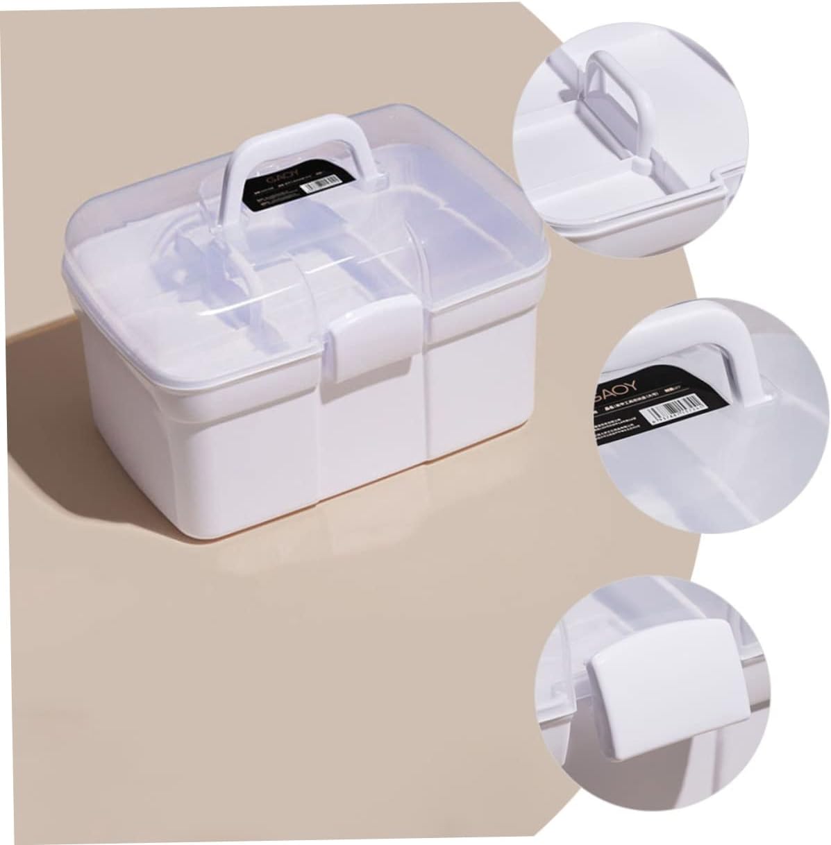 GALPADA Large Portable Makeup Case Multi-Functional Cosmetic Organizer Handle for Nail Tools and Spacious Storage for Professionals and Travel