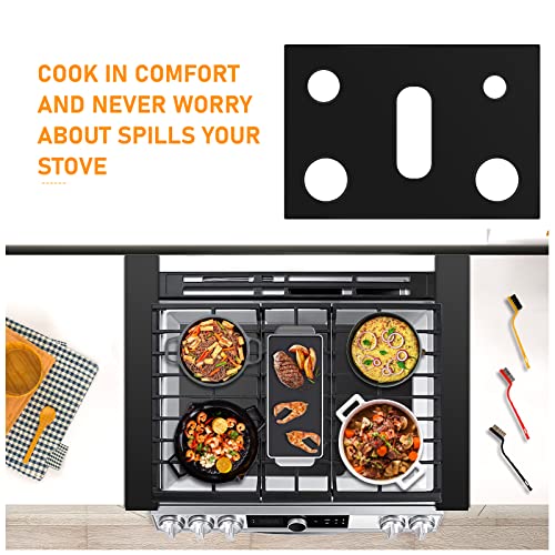 Stove Cover Gas Stove Top Burner Covers Protectors For Samsung Gas Range Stove Mat Protector Reusable,Oven Liners Mat Gas Range Protectors Covers,Non-Stick Washable Keep Stove Clean Stove Guard #TOP2