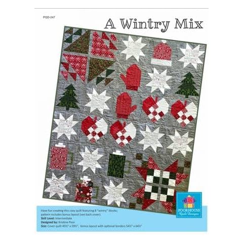 Poorhouse Quilt Designs A Wintry Mix Pattern, Multi Cover