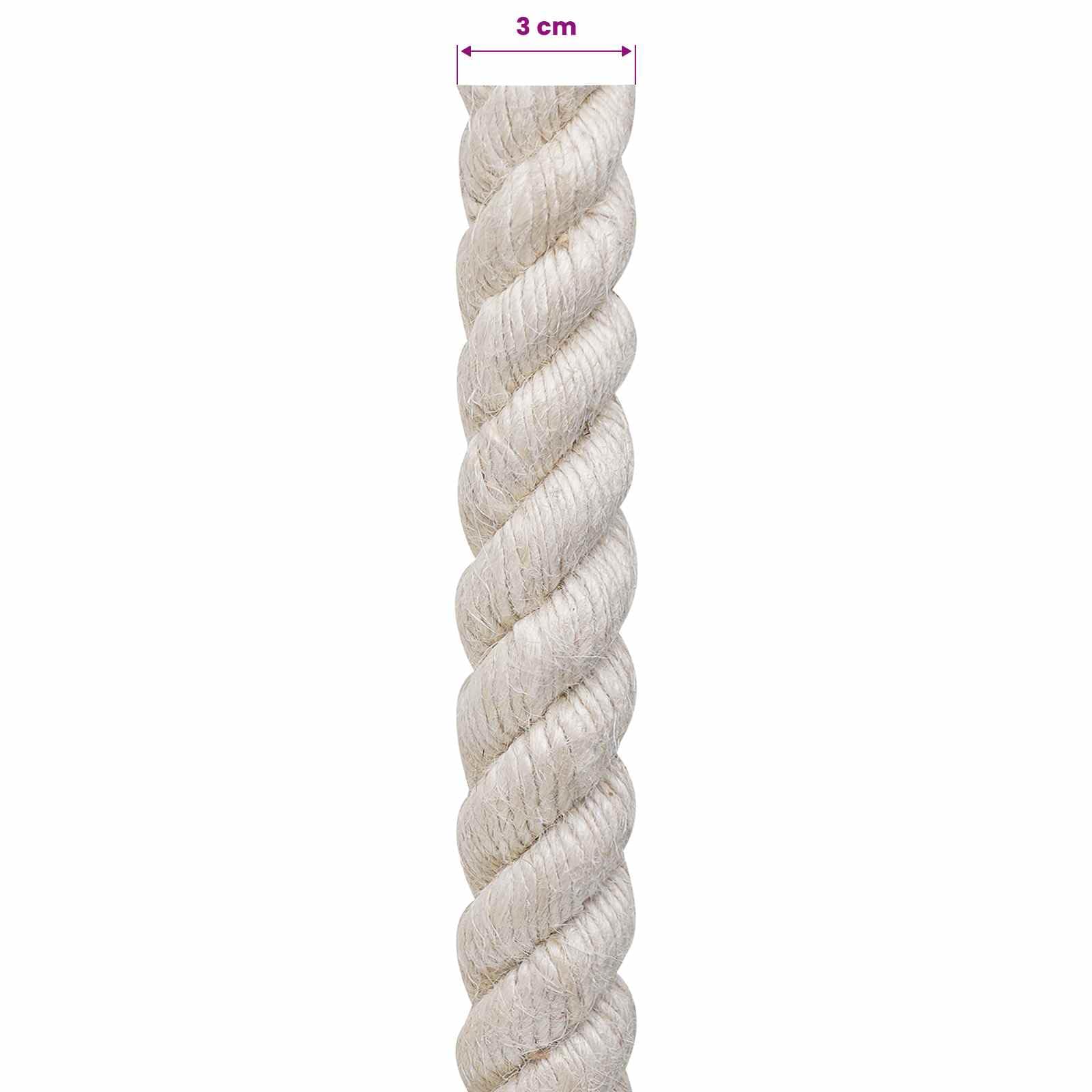 Juteseil 30 Weiß aus 100% Tossa Jute - 3-lagig gedrehtes Naturseil 10.5kg - Robustes Dekoseil für Garten Handwerk DIY Projekte und Verpackung - Vielseitiges Bastelseil für Innen und Außen