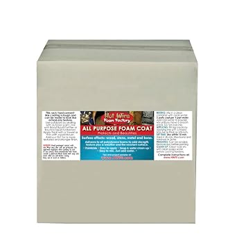 Hot Wire Foam Factory Rock-Hard Foam Coating System All-Purpose Foam Coat | For EPS and XPS Styrofoam | DIY Custom Textures and Protective Shell | Paintable and Fire-Resistant Formula 25lbs