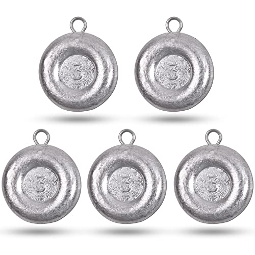 Plombs ronds et plats de pêche 85 g pour stabiliser vos lignes en mer
