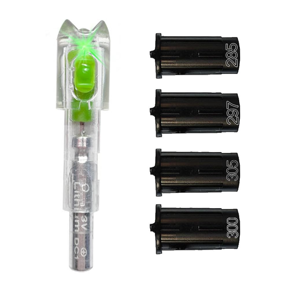 MiOYOOW Lighted Nocks for Bow with 6.4mm Inside Diameter, High-Visibility Bow Archery Nocks for Archery Hunting Shooting