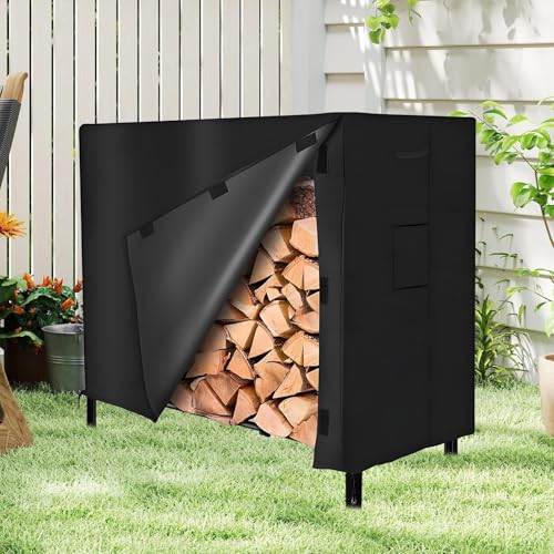 Housse bois de chauffage extérieur intérieur imperméable cordon serrage jardin terrasse