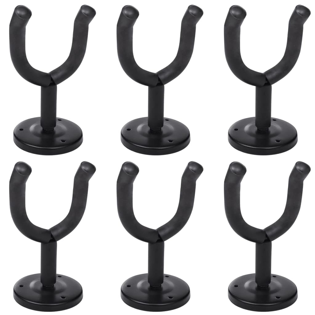 6 soportes de pared para guitarra, trípode de acero con espuma EVA, para acústica, eléctrica, bajo, montaje en pared, concierto, escenario, estudio