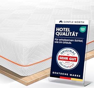 Hochwertiger Topper 90x200cm 7cm hoch - H3/H4 Matratzentopper mit weicher Gel-Memory- und stützender Komfortschicht - Ökotex 100 Zertifiziert - Bezug atmungsaktiv & waschbar