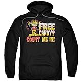 Garfield Count Me in Unisex Adult Pull-Over Hoodie for Men and Women, 3X-Large Black