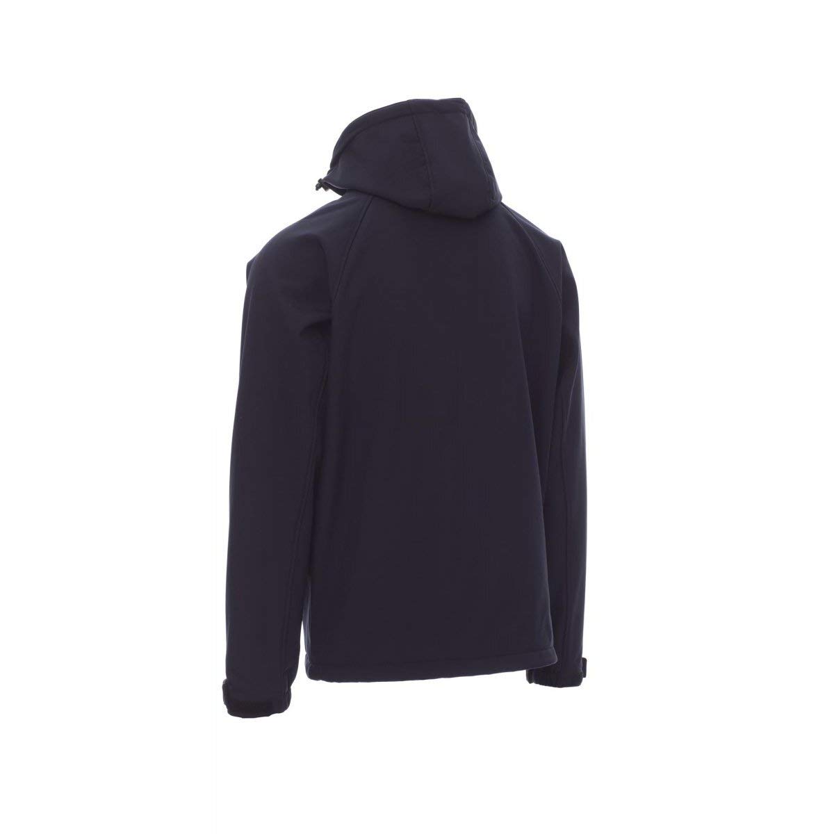 PAYPER Giacca con Cappuccio Uomo Soft Shell Gale TRASPIRABILE Impermeabile (L, Navy)