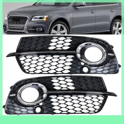 Grilles phares antibrouillard pour Q5 Sport S-Line 2013-2017 en nid d'abeille
