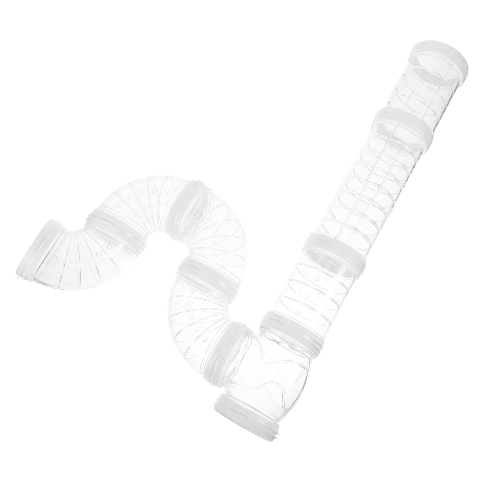 TOYANDONA Hamster Tubes Pet Transparent Cage Tunnel Diy Connection Kit for Small Animals Mouse Rat Exercise and Play 9.45 * 2.16In