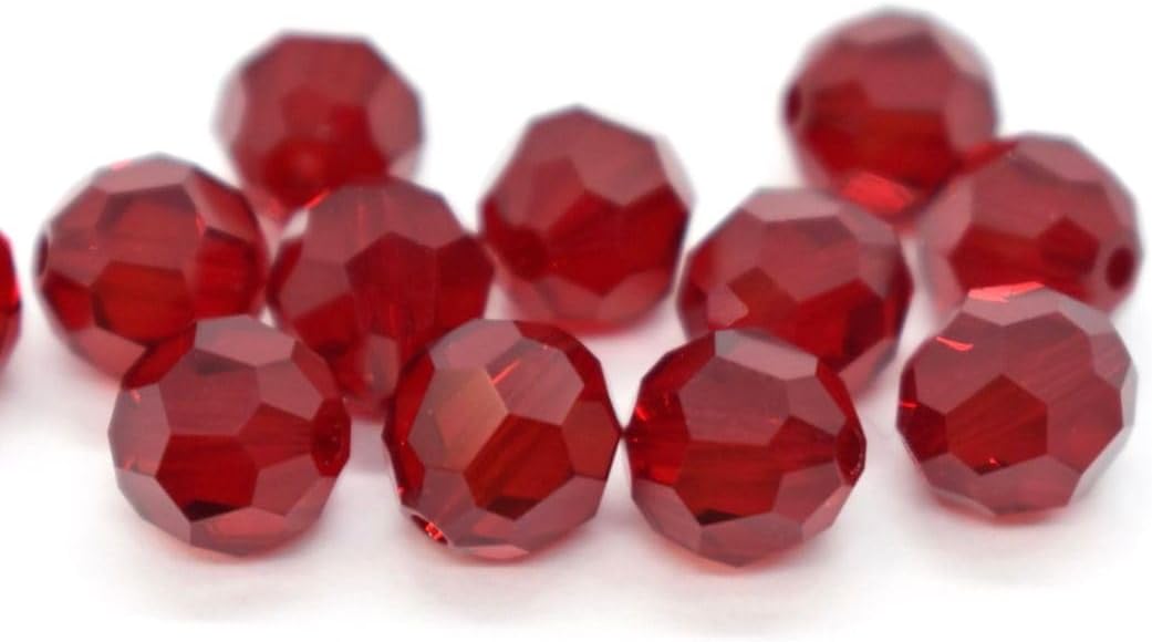 50pcs Adabele Austrian 6mm Faceted Loose Round Crystal Beads Siam Red Compatible with 5000 Swarovski Crystals Preciosa SS2R-605 - Image 3
