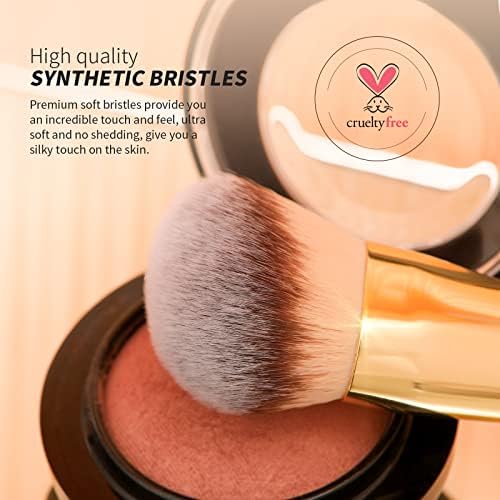 DUcare Makeup Brush Foundation Contour Makeup Brushes Double Ended for Blending Liquid Powder Concealer Cream Cosmetics Blush Buffer