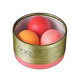 EOS Limited Edition Lip Balm Trio Rachel Roy Edition - Pink Grapefruit - Strawberry Kiwi - Orange Blossom - 0.25 oz each