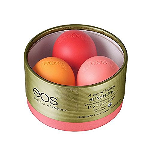 EOS Limited Edition Lip Balm Trio Rachel Roy Edition - Pink Grapefruit - Strawberry Kiwi - Orange Blossom - 0.25 oz each