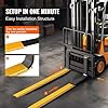 BestEquip Forklift Extensions, 96 inch Fork Extensions 4.5 inch Width, Heavy Duty Steel Pallet Fork Extensions, 1 Pair Forklift Extensions for Forklift Lift Truck Forklift Loaders