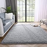 Lascpt Area Rugs for Living Room, Super Soft Fluffy Fuzzy Rug for Bedroom, Grey Furry Shag Rug...