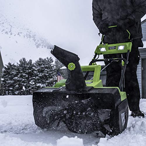 Image of Earthwise SN74022 22-Inch 40V Cordless Snow Thrower with 4.0Ah Battery