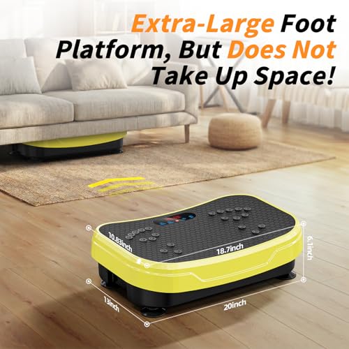 Streamnova Vibration Plate Exercise Machine for Lymphatic Drainage, Full Body Shake Platform Board for Home Fitness, Fat Burning, 5 Program Modes and 99 Speed Levels (Yellow-S02) by Streamnova - Used condition - Image 6