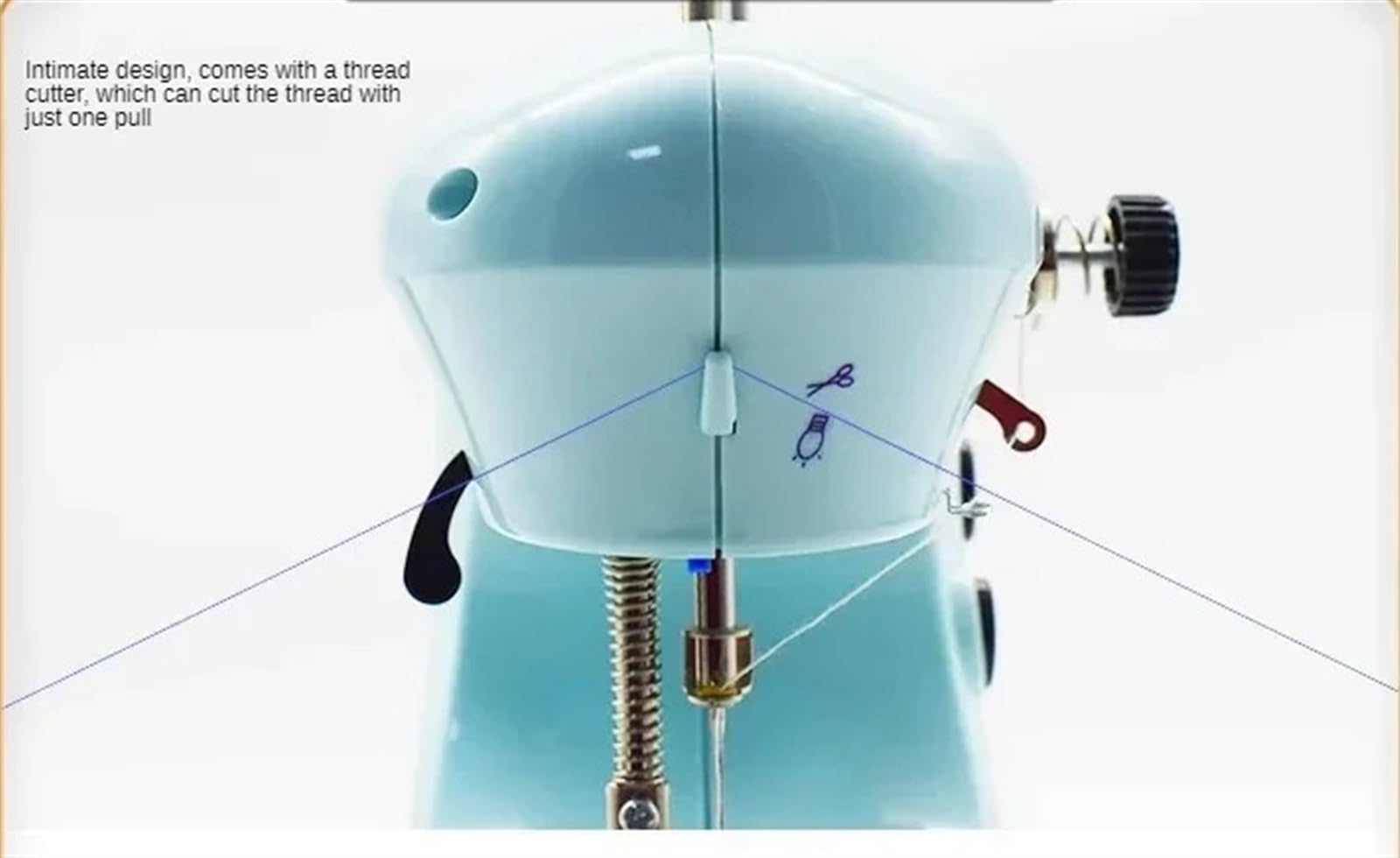Máquina de coser portátil, minimáquina de coser multifunción for el hogar con pedal, eléctrica de mano, suministros de costura for ropa Para principiantes y aficionados al bricolaje