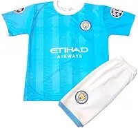 Conjunto city azul Futebol Infantil Juvenil Camiseta E Shorts Time