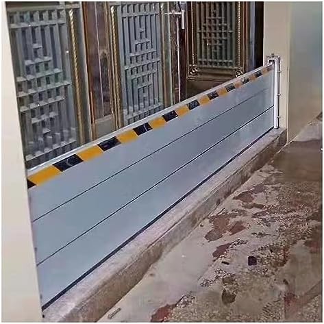 Aluminum Flood Barrier for Front/Patio Door, Commercial & Home Water Shield, Removable Temporary Dam for Driveway/Warehouse/Garage, 24in High x 6.5ft Long