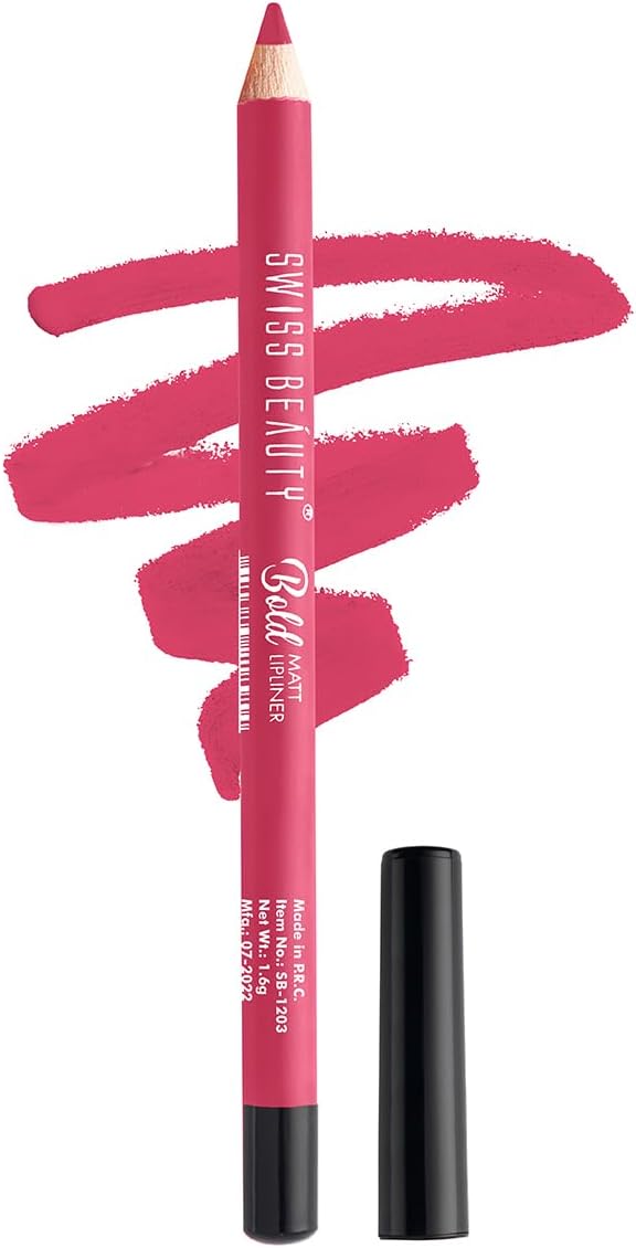 Swiss Beauty Bold Matt Lip Liner | Long-lasting |Matte Finish | Non-drying | Shade-10, 1.6gm