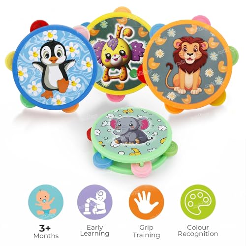Image of Zest 4 Toyz Musical Rattles for Baby 6-12 month with Soothing Bell Sound | Non-Toxic Toys for 6 month old baby Attractive Rattle Sweet Music Playtime Toy Safe for Babies Boys and Girls (Multicolor) - Pack of 1