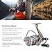 Spinning Reel, Metal 5.2:1 Fishing Reel Long Casting Chamfer Outlet 1000 2000 3000 Size Baitcaster Reels for Ice, Sea, Carp Fishing Freshwater & Saltwater Aluminum Reels Smooth & Powerful(2000S)