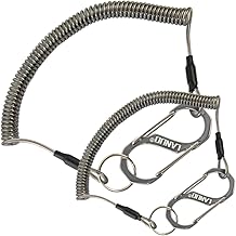 Tomedeks 2 Pièces Portachiavi Estensibile, 100/150Cm Portachiavi Molla, Portachiavi Spirale, Portachiavi A Molla Spirale Con Moschettone, Cordini Da Pesca, Per Canottaggio Kayak Campeggio E Caccia(A)