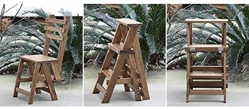 Tabouret d'escalade à double usage et échelle de maison pliable en bois véritable