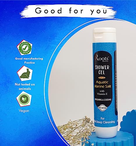 Roots Botanix Aquatic Marine Salt Shower Gel Lotion With Vitamin E Liquid Soap Body Wash 600 Ml