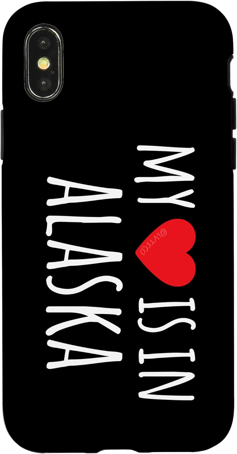 Amazon Co Jp Iphone Se 7 8 私の心はアラスカにいますかわいいアメリカの州 スマホケース 家電 カメラ