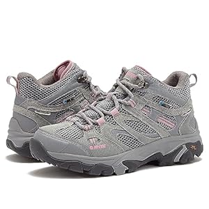 HI-TEC Apex Lite Mid WP Waterproof Hiking Boots for Women, Lightweight Outdoor and Trail Shoes