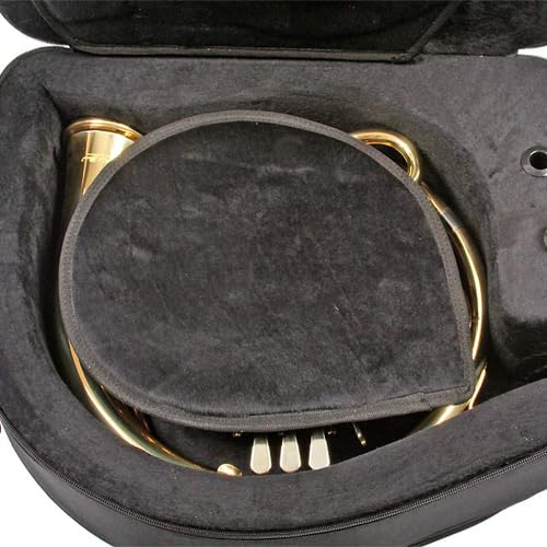 French Horn, B Waldhorn, Goldmessing Mundrohr, 4 Zylinderventile, Abnehmbarer Schallbecher, Koffer