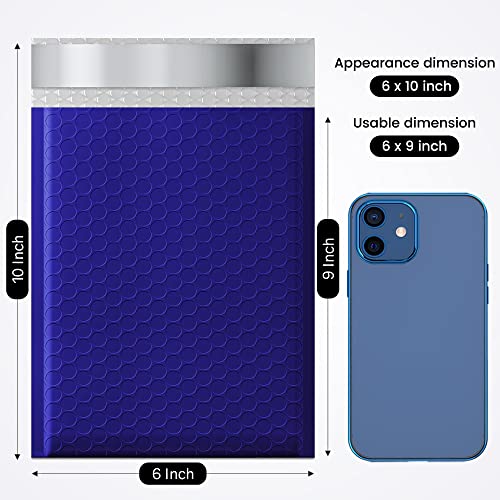 Image of Fuxury 300 Pack Royal Blue Bubble Mailers 6x10 inch Bubble Shipping Envelopes