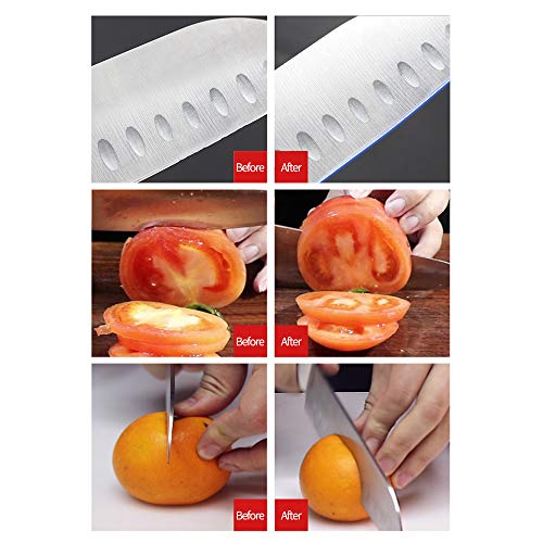 mewmewcat Pedra de afiar com base de silicone antideslizante Dual Grit 2000/4000 Waterstone amolador