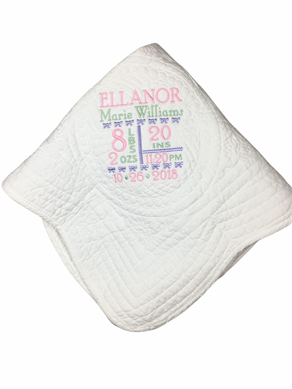 Little Lulus Birth Stats Quilt