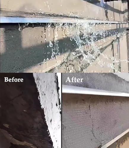 Metal Eaves Drip Edge Deflector for Balcony/Patio, 5.2ft Rain Gutter Diverter, Window Sill Protection & Decorative Drip Line Device