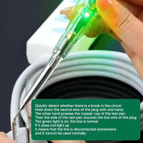 Image of AC 24-250V Contact Electrical Detector Slotted Screwdriver Tester Pen Digital Voltage Tester