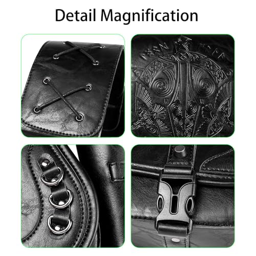 Alforjas para motocicleta para Yamaha V Star 250 2008-2024, alforjas impermeables de cuero PU con portavasos, bolsa de almacenamiento duradera para viajes miniatura 7