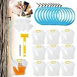 Maple Syrup Tree Tapping Kit with Bags, 10 Maple Sap Taps, 10 Food Grade 3ft Tubing, 10 5L Bags, 5 Syrup Filters, Maple Birch Walnut Sugaring Starter Supplies Collection Gift for Experts or Beginners