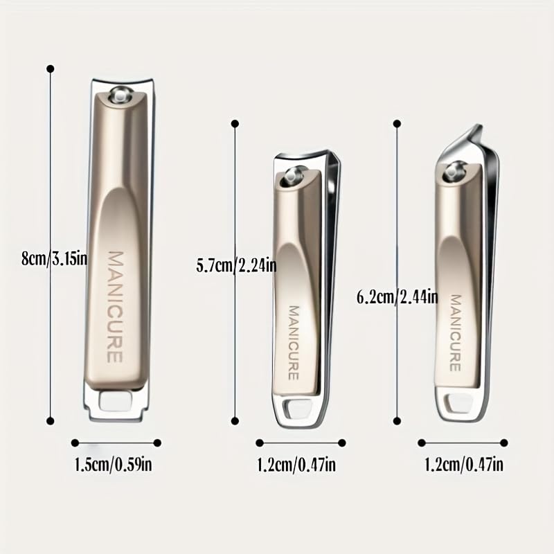 5Pcs Carbon Steel Nail Clippers Set Heavy Duty Sharp Tools for Thick Nails Manicure Pedicure Kit with Travel — view 5